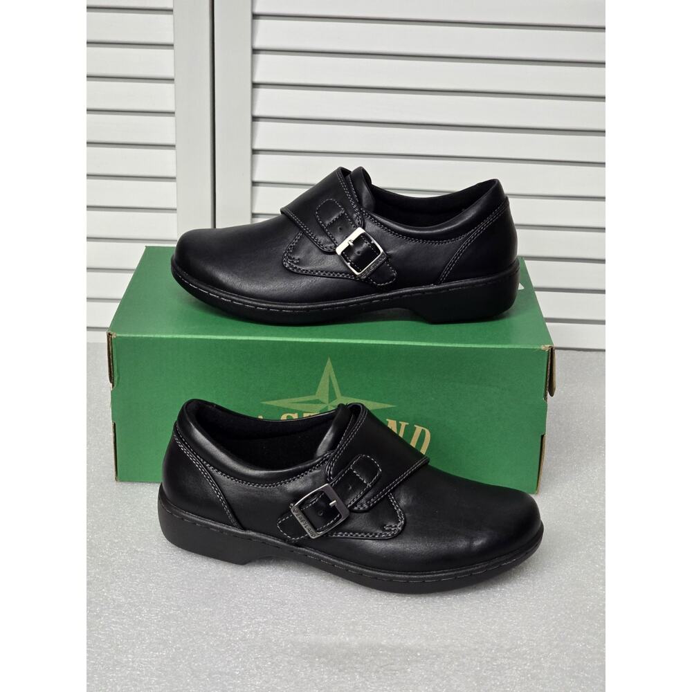 Eastland Black Women's Flats with Buckle